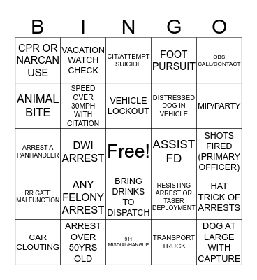 D PLATOON BINGO Card
