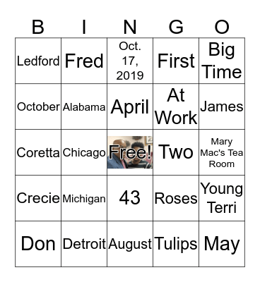 Terri Bridal Bingo Card