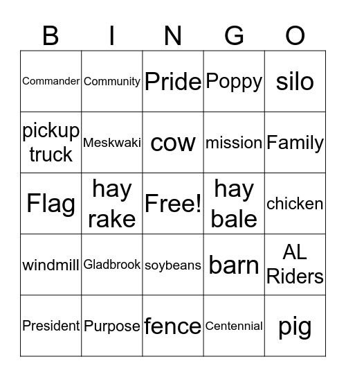 Bus Bingo Card