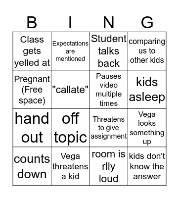 spanish 1 Bingo Card