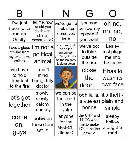 Martinesque Bingo Card