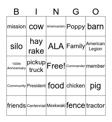 Bus Bingo Card