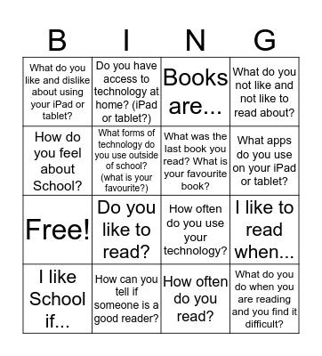 Get to Know Me! Bingo Card
