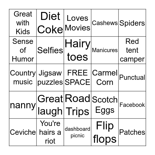 Terri's Birthday Bingo  Bingo Card