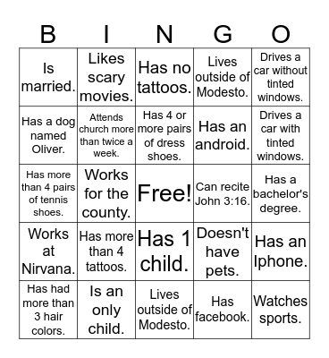 Delia's Bingo ! Bingo Card