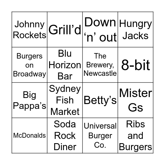 Bingo Card
