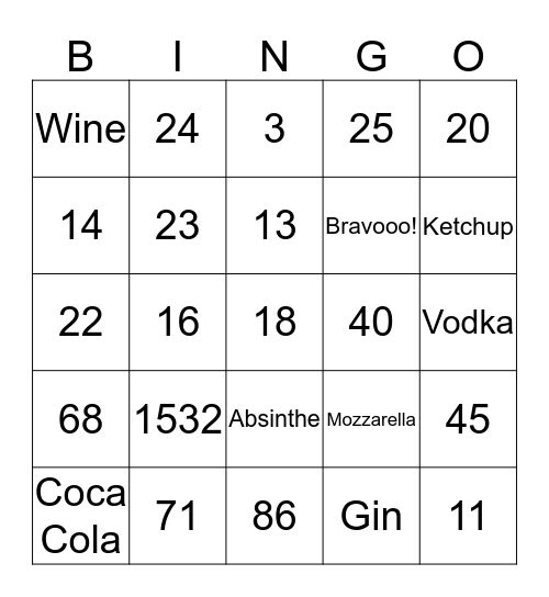 Funny Bingo Card