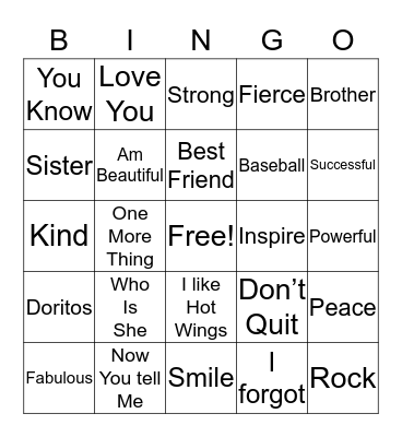 Memorial Hermann Bingo Card