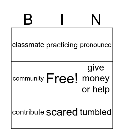 Grade 3 unit 1 week 3 Bingo Card