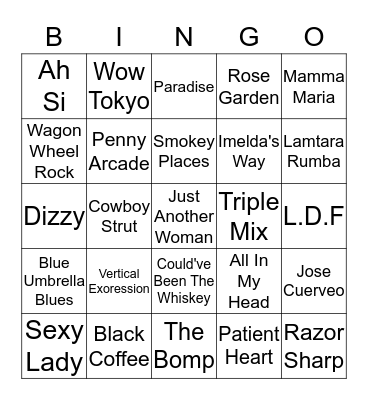 Line Dance Bingo Card