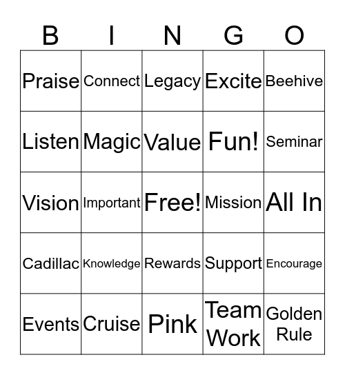 Customer Service Week Bingo Card