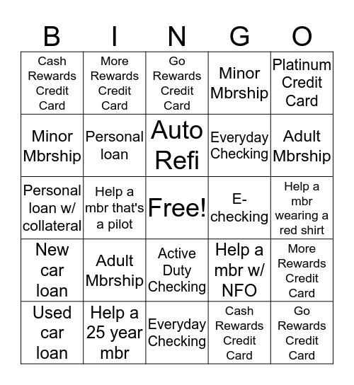 GEM BINGO  Bingo Card