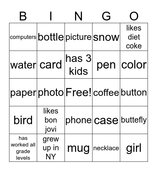 LSN Bingo Card