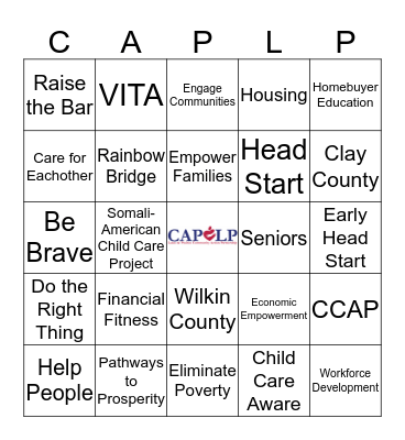 CAPLP Bingo Card