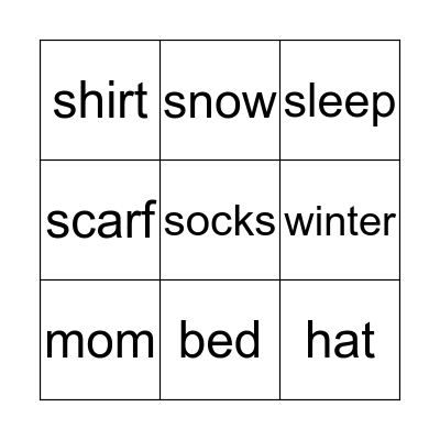 froggy gets dressed Bingo Card