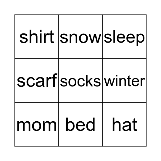 froggy gets dressed Bingo Card