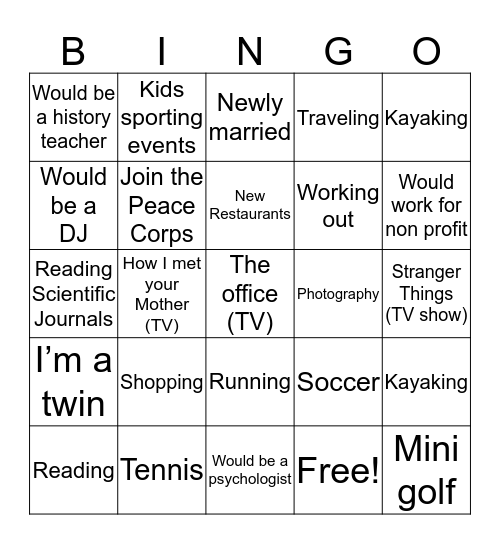 Networking Bingo Round 2 Bingo Card
