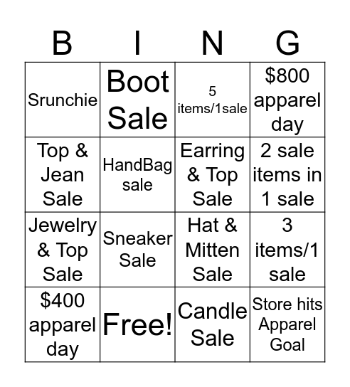 UCB Bingo Card