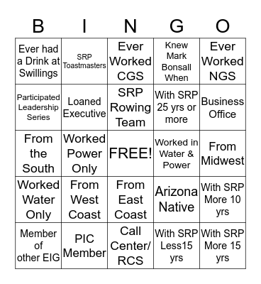 WIN Spring Training Bingo Card
