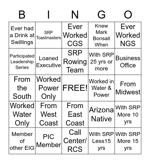 WIN Spring Training Bingo Card