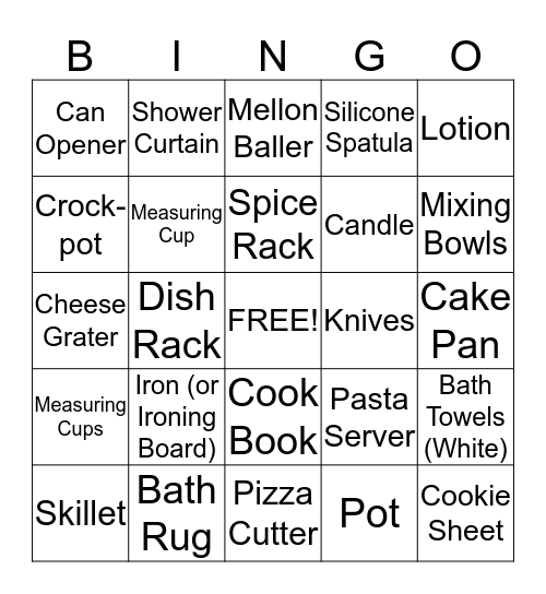 Clancie's Wedding Bingo! Bingo Card