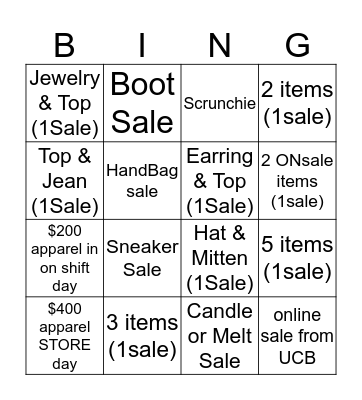 Plover UCB BingO Card