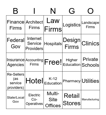 Storage by the Vertical! Bingo Card