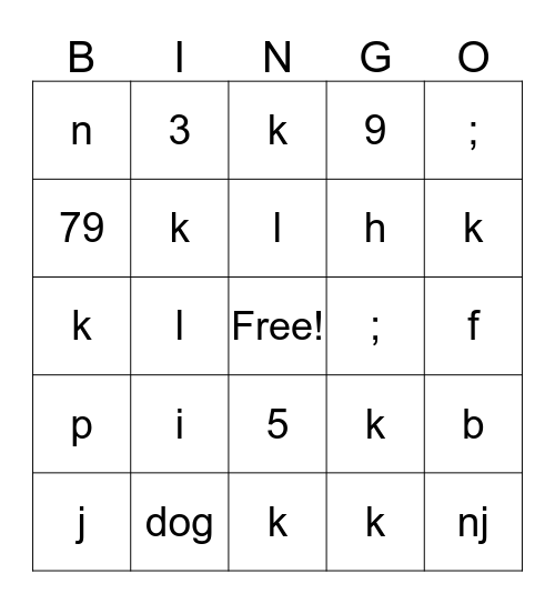 Kylie's Birthday Party  Bingo Card