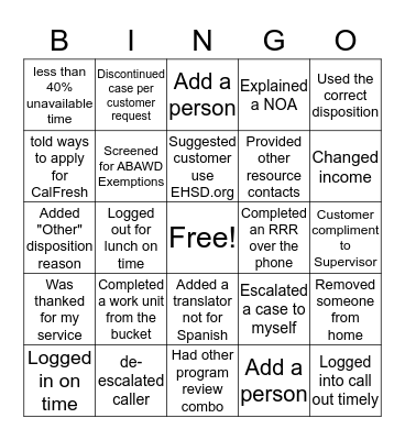MCSC Phone Bingo Card