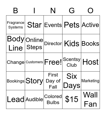 August Incentive BINGO Card