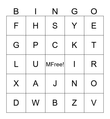 APPLE PARTY BINGO Card