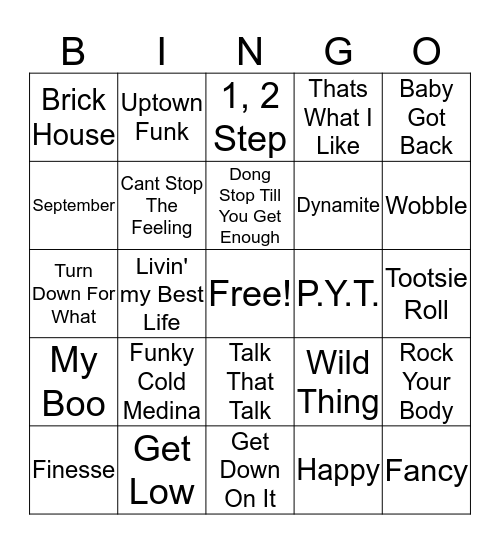 Muzingo All-Stars Bingo Card