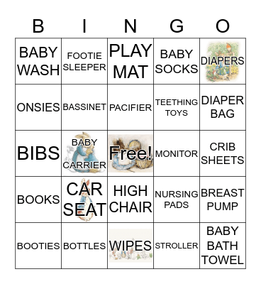 BABY SHOWER Bingo Card