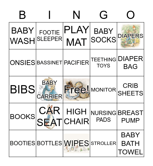 BABY SHOWER Bingo Card