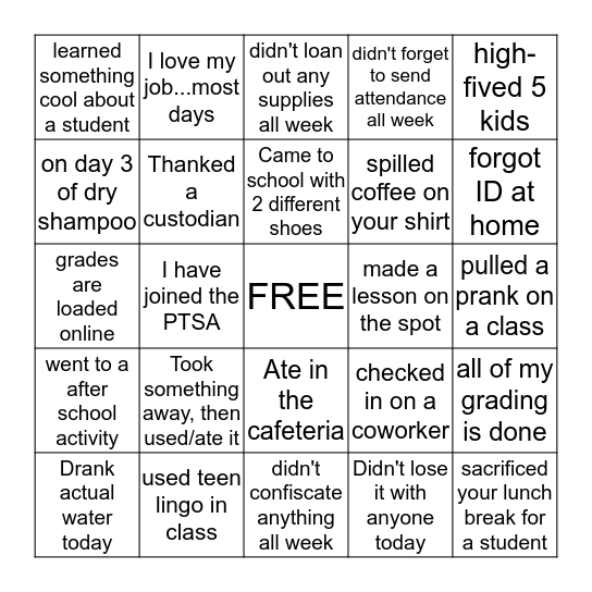 Bingo Card
