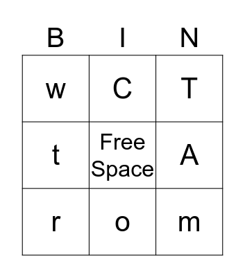 Alphabet Bingo Card