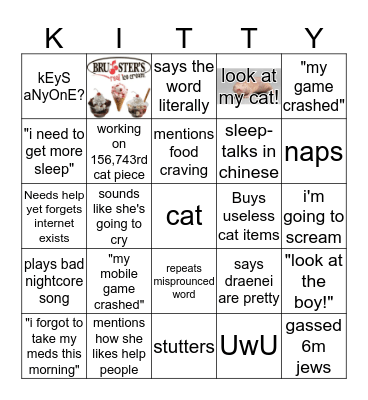 kitty bingo Card