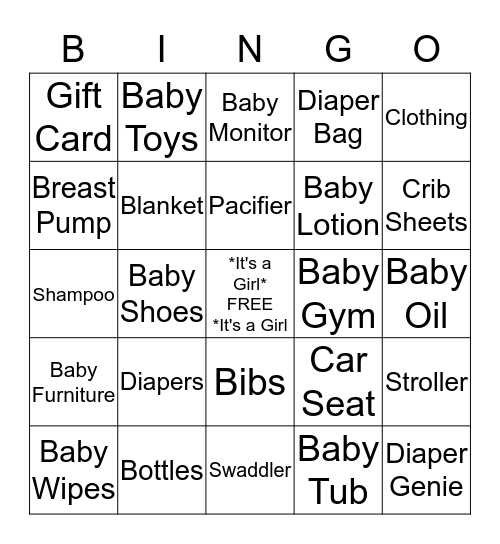 Baby Langston Bingo! Bingo Card
