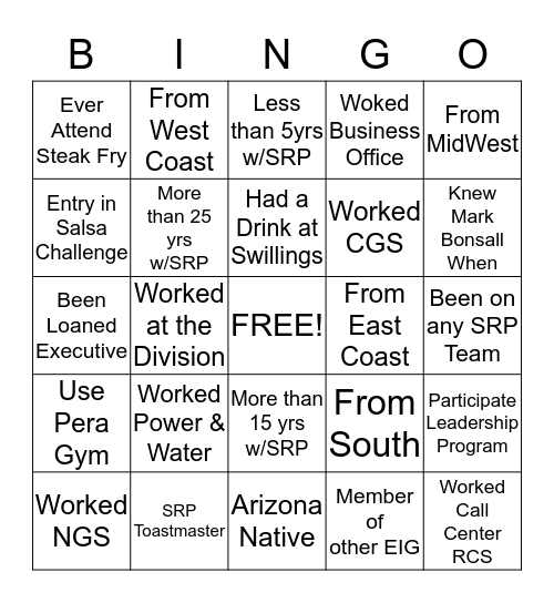 WIN Spring Mixer Bingo Card