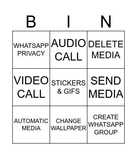 DIALUP Session 4 Bingo Card