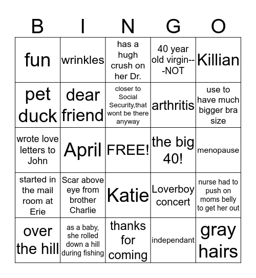 Fun Facts About Michelle  Bingo Card