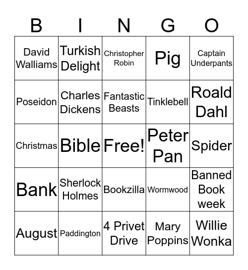 Book Bingo Card