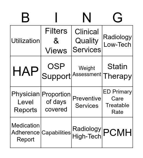 OSP Office Leadership Bingo Card