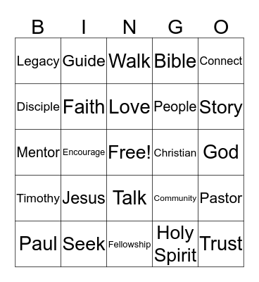 Sermon Bingo Card
