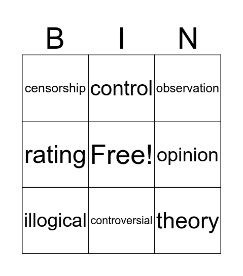 CNN BINGO Card