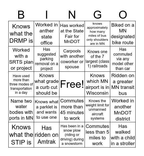 Annual meeting bingo Card