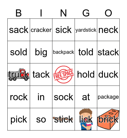 CK Words + Spelling Words Bingo Card