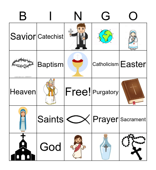 Religion Bingo Card