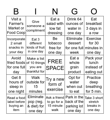 Spring BINGO Challenge at Ivy Tech Bingo Card