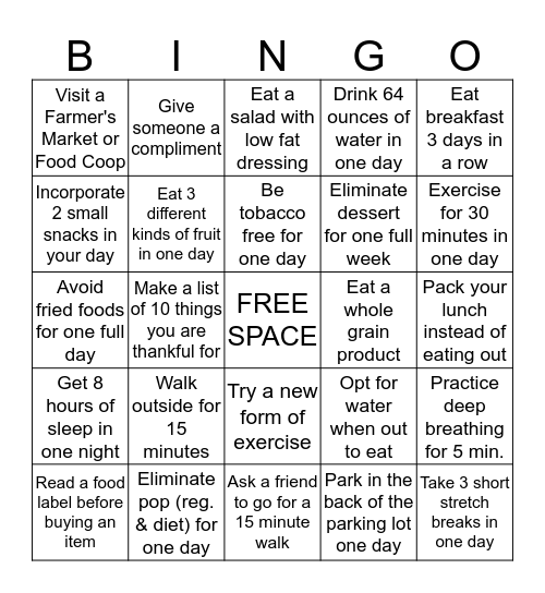 Spring BINGO Challenge at Ivy Tech Bingo Card